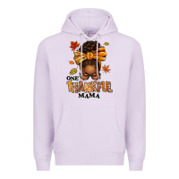 Lilac one thankful mama afro messy bun Premium Hoodie - texasbilliewilder