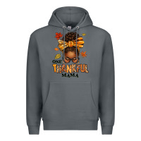 Rock one thankful mama afro messy bun Premium Hoodie - texasbilliewilder