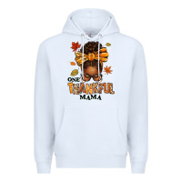 White one thankful mama afro messy bun Premium Hoodie - texasbilliewilder