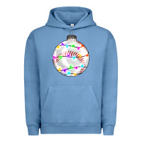 Pigment Pebble Blue Christmas baseball Urban Hoodie - RanaPortraitStore