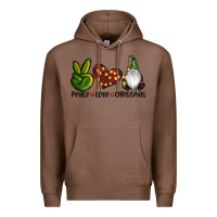 Chestnut peace love gnomes christmas Premium Hoodie - RanaPortraitStore