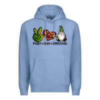 Colony Blue peace love gnomes christmas Premium Hoodie - RanaPortraitStore