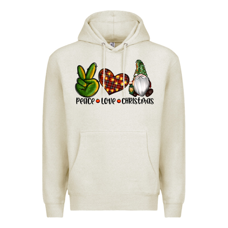 Peace Love Gnomes Christmas Premium Hoodie by RanaPortraitStore | Teevron