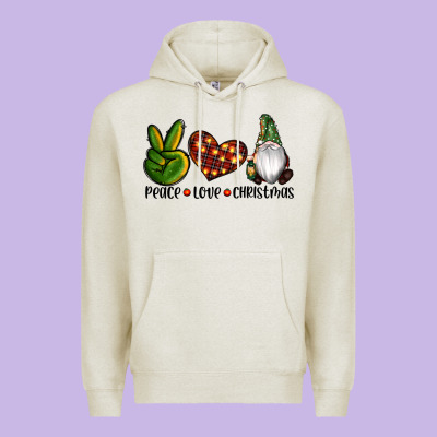 Peace Love Gnomes Christmas Premium Hoodie Designed By Ranaportraitstore