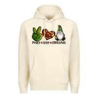 Sandshell peace love gnomes christmas Premium Hoodie - RanaPortraitStore