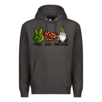 Smoke peace love gnomes christmas Premium Hoodie - RanaPortraitStore