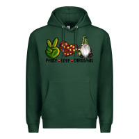 Sports Green peace love gnomes christmas Premium Hoodie - RanaPortraitStore