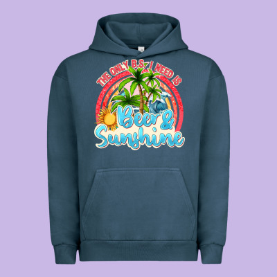 Beer And Sunshine Urban Hoodie Designed By Texasbilliewilder