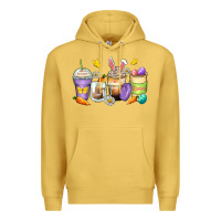 Antique Gold easter day coffee cups Premium Hoodie - Zillion Design Studio