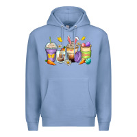 Colony Blue easter day coffee cups Premium Hoodie - Zillion Design Studio