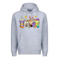 Heather Grey easter day coffee cups Premium Hoodie - Zillion Design Studio
