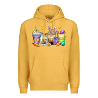 Mustard easter day coffee cups Premium Hoodie - Zillion Design Studio