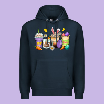 Easter Day Coffee Cups Premium Hoodie Designed By Zillion Design Studio