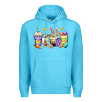 Ocean Blue easter day coffee cups Premium Hoodie - Zillion Design Studio