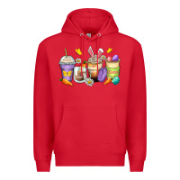 Red easter day coffee cups Premium Hoodie - Zillion Design Studio