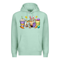 Seafoam easter day coffee cups Premium Hoodie - Zillion Design Studio