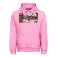 Fuchsia Pink brother baseball Urban Hoodie - Zillion Design Studio