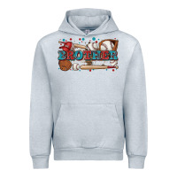 Heather Grey brother baseball Urban Hoodie - Zillion Design Studio