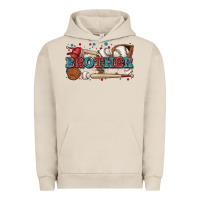 Pigment French Oak brother baseball Urban Hoodie - Zillion Design Studio