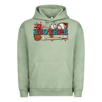 Pigment Oil Green brother baseball Urban Hoodie - Zillion Design Studio