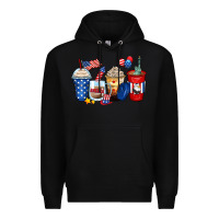 Black 4th of july coffee cups Premium Hoodie - Zillion Design Studio