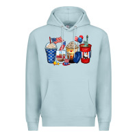 Blue Mist 4th of july coffee cups Premium Hoodie - Zillion Design Studio