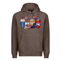 Coffee 4th of july coffee cups Premium Hoodie - Zillion Design Studio