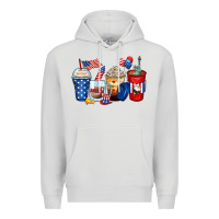 Dove Grey 4th of july coffee cups Premium Hoodie - Zillion Design Studio