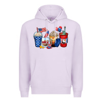 Lilac 4th of july coffee cups Premium Hoodie - Zillion Design Studio