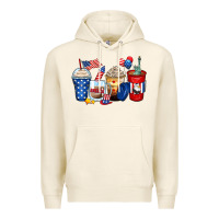 Tofu 4th of july coffee cups Premium Hoodie - Zillion Design Studio