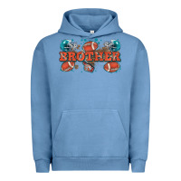 Pigment Pebble Blue brother American football Urban Hoodie - Zillion Design Studio