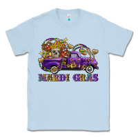 Dusty Blue mardi gras skull truck Classic Tee - FaDigitalArtStudio