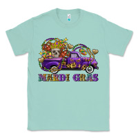 Seafoam mardi gras skull truck Classic Tee - FaDigitalArtStudio