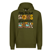 Army Green only the best moms get promoted to nana Premium Hoodie - texasbilliewilder