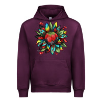 Mauve Wine berry sunflower Urban Hoodie - texasbilliewilder