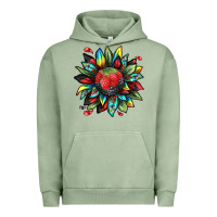 Pigment Oil Green berry sunflower Urban Hoodie - texasbilliewilder