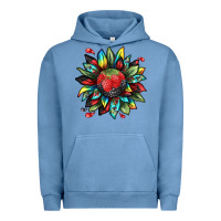 Pigment Pebble Blue berry sunflower Urban Hoodie - texasbilliewilder