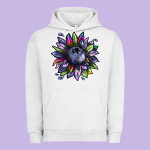 Blueberry Sunflower Urban Hoodie Designed By Texasbilliewilder