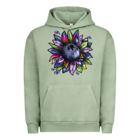 Pigment Oil Green blueberry sunflower Urban Hoodie - texasbilliewilder