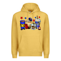 Antique Gold police coffee cups Premium Hoodie - Zillion Design Studio