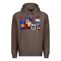 Coffee police coffee cups Premium Hoodie - Zillion Design Studio