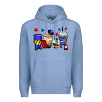 Colony Blue police coffee cups Premium Hoodie - Zillion Design Studio