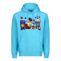 Ocean Blue police coffee cups Premium Hoodie - Zillion Design Studio