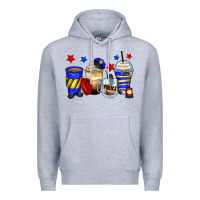 Heather Grey police coffee cups Premium Hoodie - Zillion Design Studio