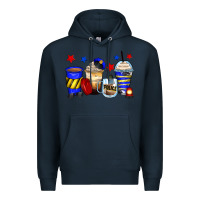 Navy police coffee cups Premium Hoodie - Zillion Design Studio