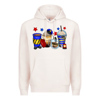 Pale Pink police coffee cups Premium Hoodie - Zillion Design Studio