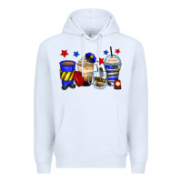 White police coffee cups Premium Hoodie - Zillion Design Studio