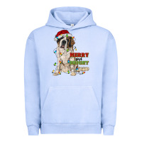 Pigment Grape Ice merry and bright saint bernard Urban Hoodie - RanaPortraitStore