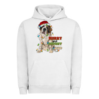 Pigment Lunar Rock merry and bright saint bernard Urban Hoodie - RanaPortraitStore