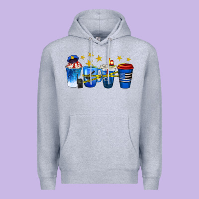 Police Coffee Cups Premium Hoodie Designed By Texasbilliewilder